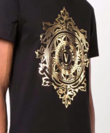 Camiseta Versace Jeans Couture con logotipo en parte delantera dorado