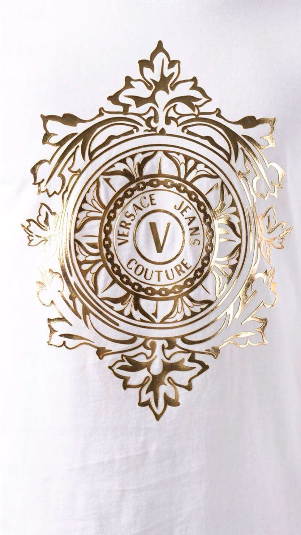 Camiseta Versace Jeans Couture con logotipo en parte delantera dorado