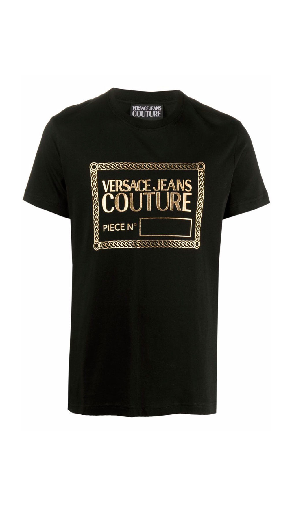 Camiseta Versace Jeans Couture con logo estampado en dorado