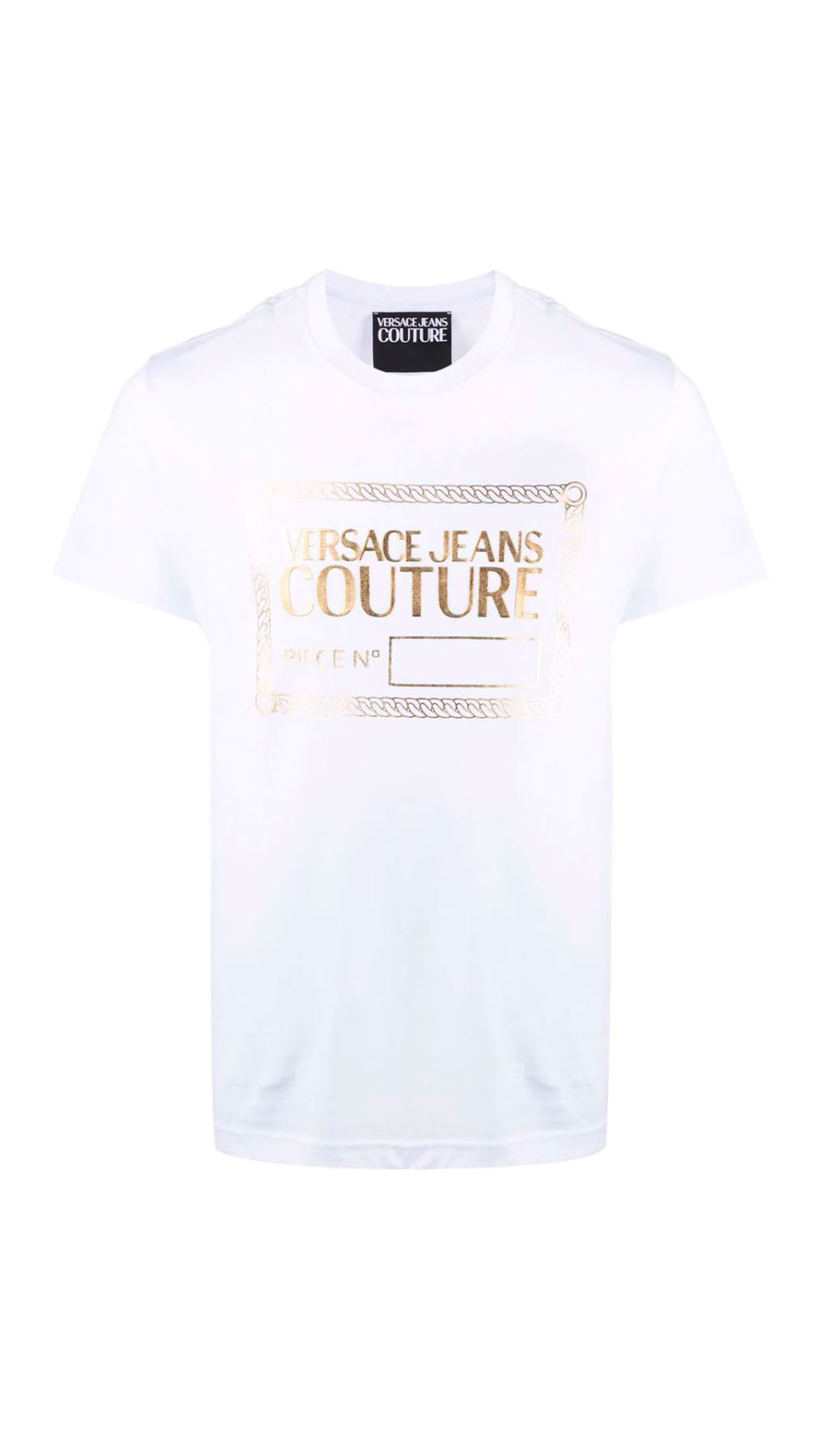 Camiseta Versace Jeans Couture con logo estampado en dorado