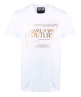 Camiseta Versace Jeans Couture con logo estampado en dorado