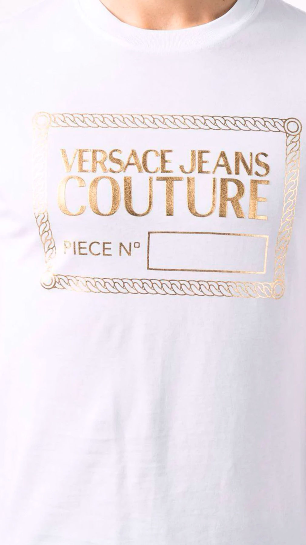 Camiseta Versace Jeans Couture con logo estampado en dorado