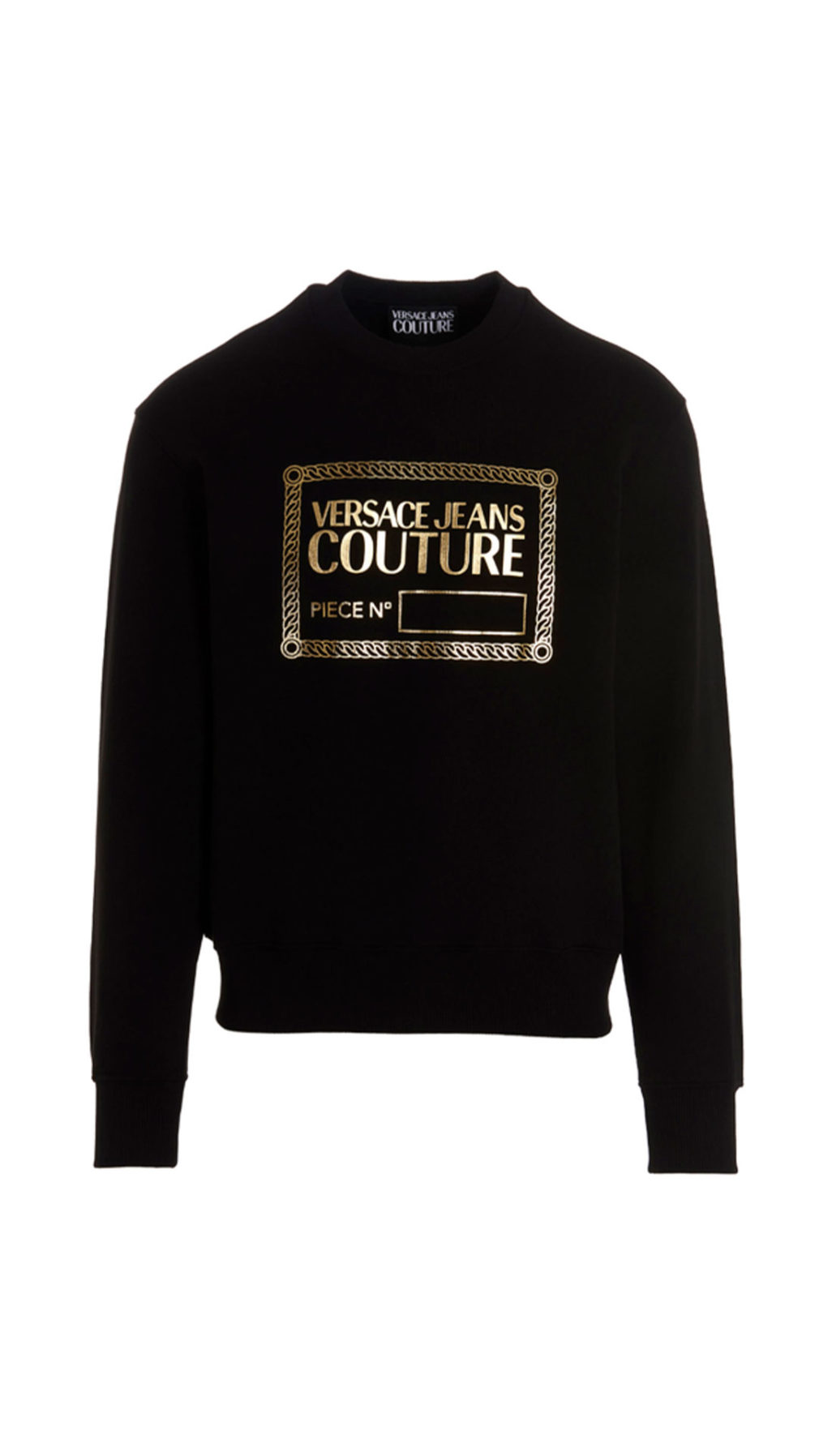 Sudadera Jeans Couture con logo en dorado parte delantera