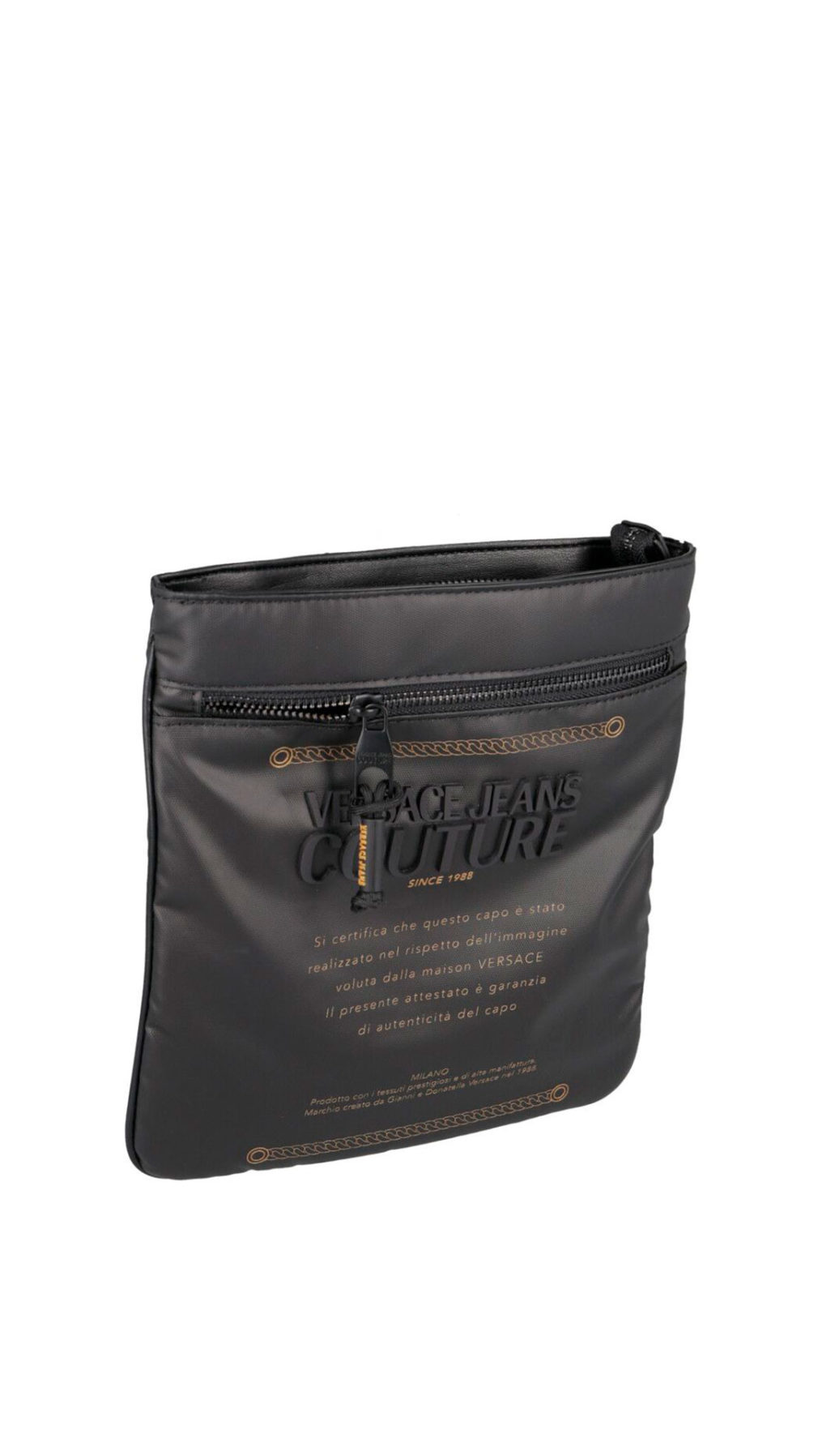 Bolso menssanger Versace Jeans Couture Logotipo en relieve en la parte delantera
