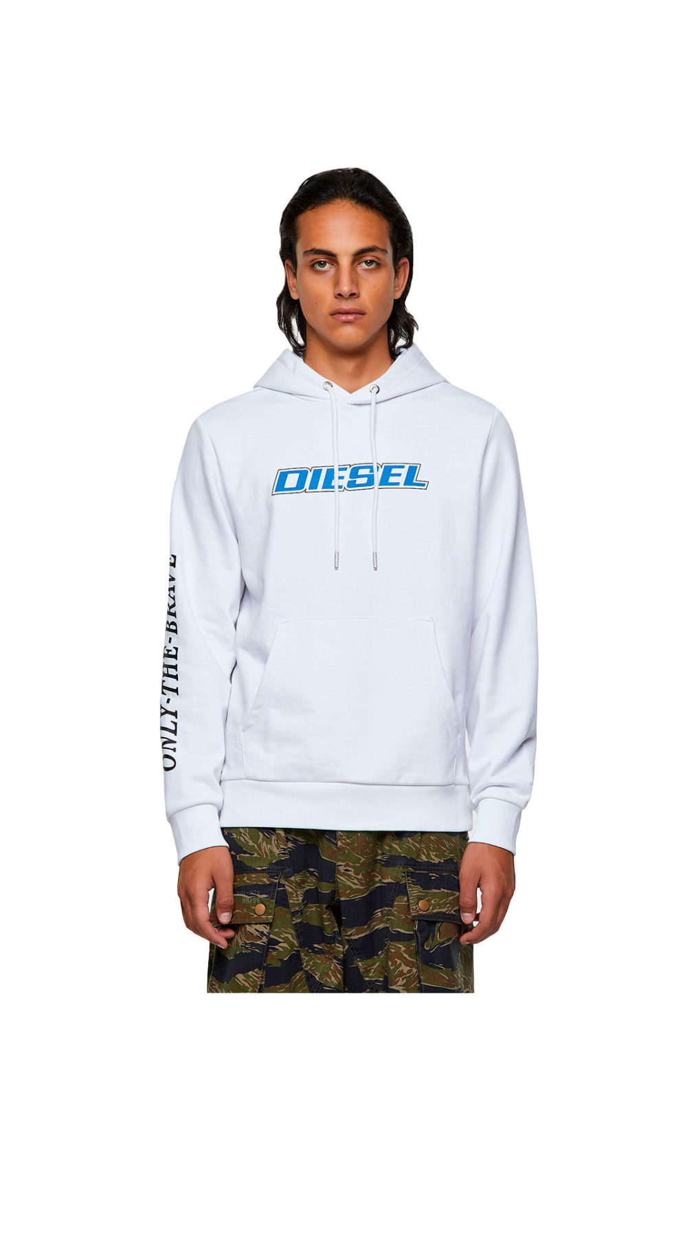 Sudadera Diesel con capucha y logo parte delantera