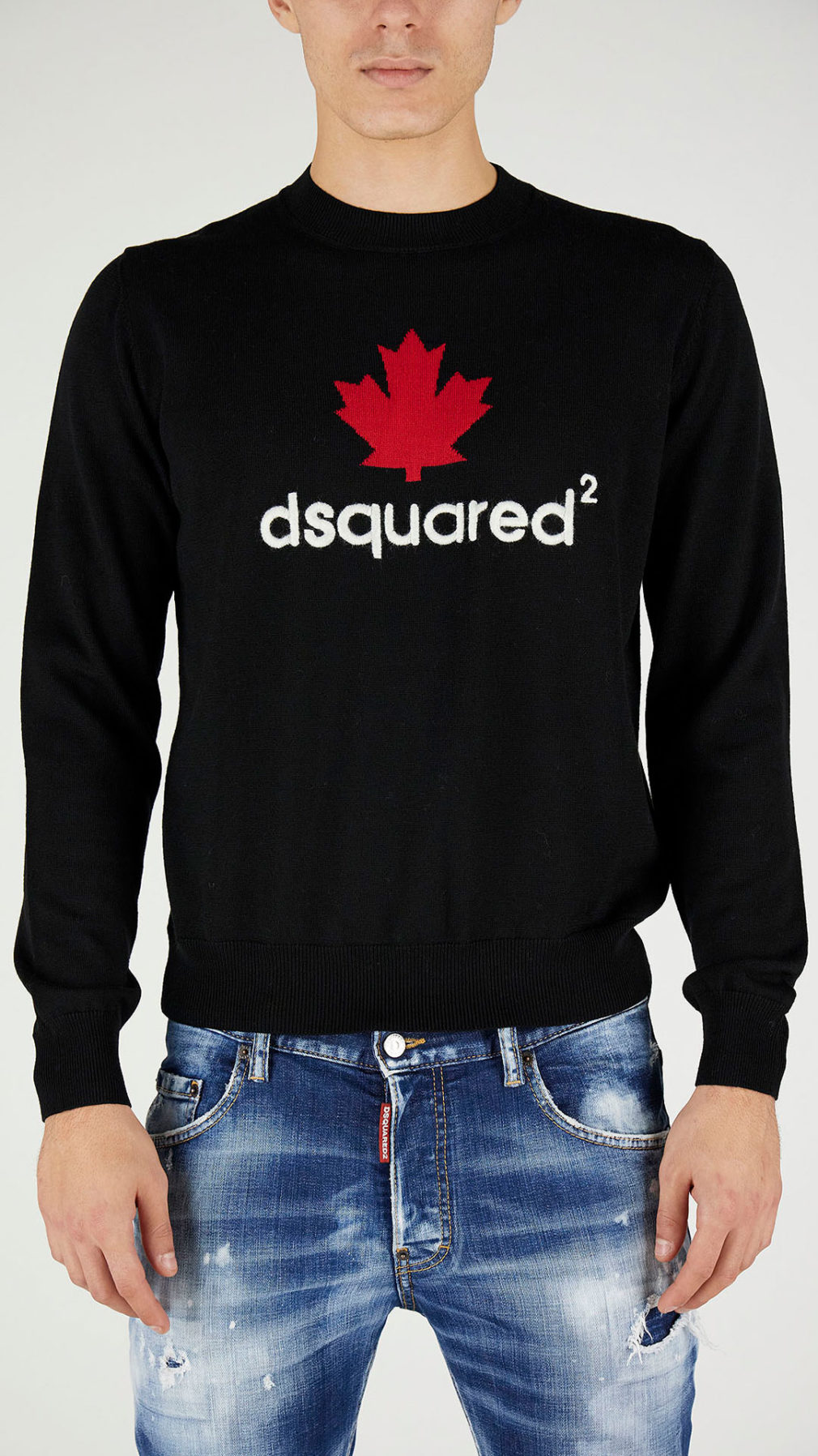 Jersey Dsquared2 logo bordado con hoja Canadá
