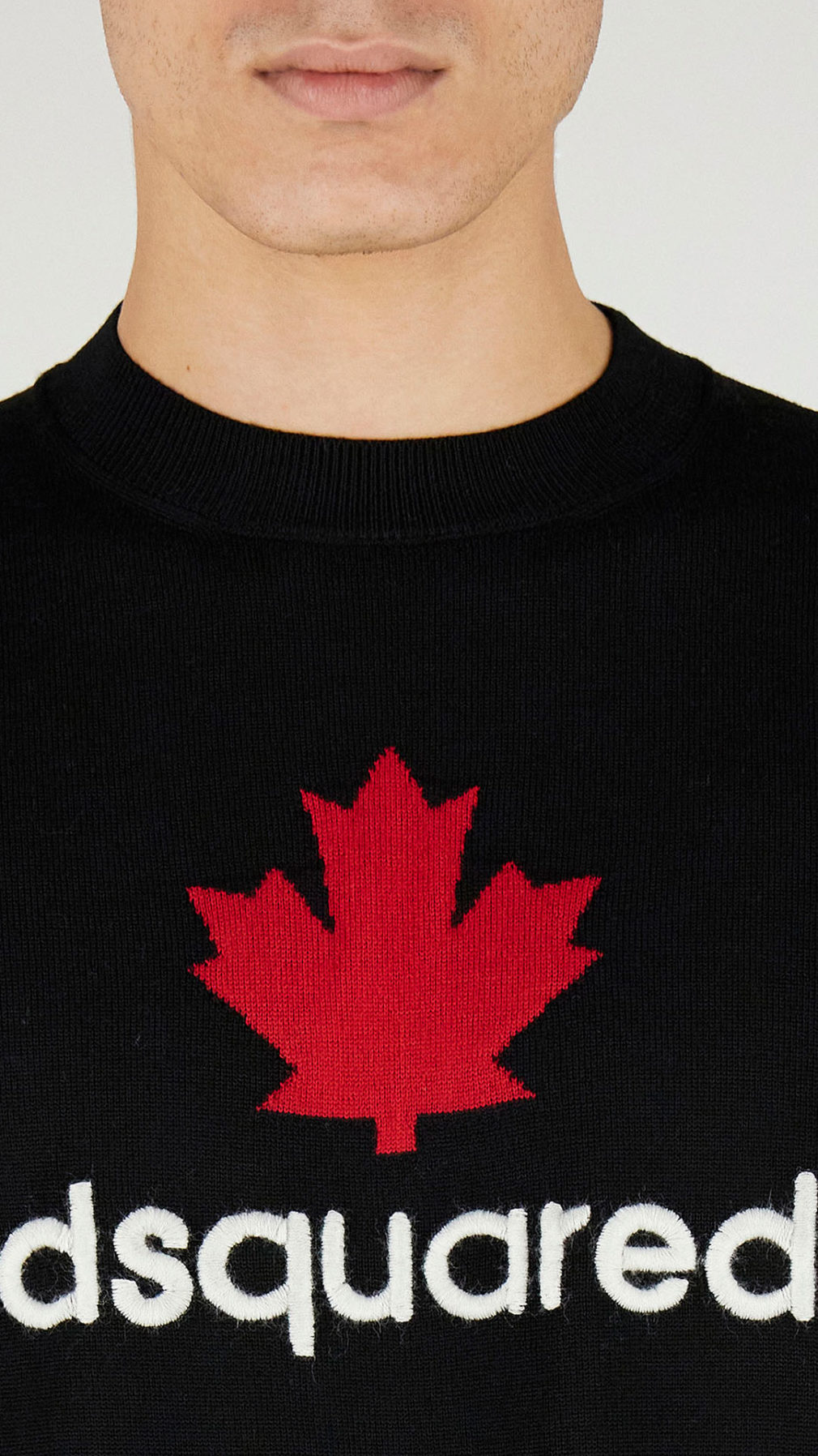 Jersey Dsquared2 logo bordado con hoja Canadá