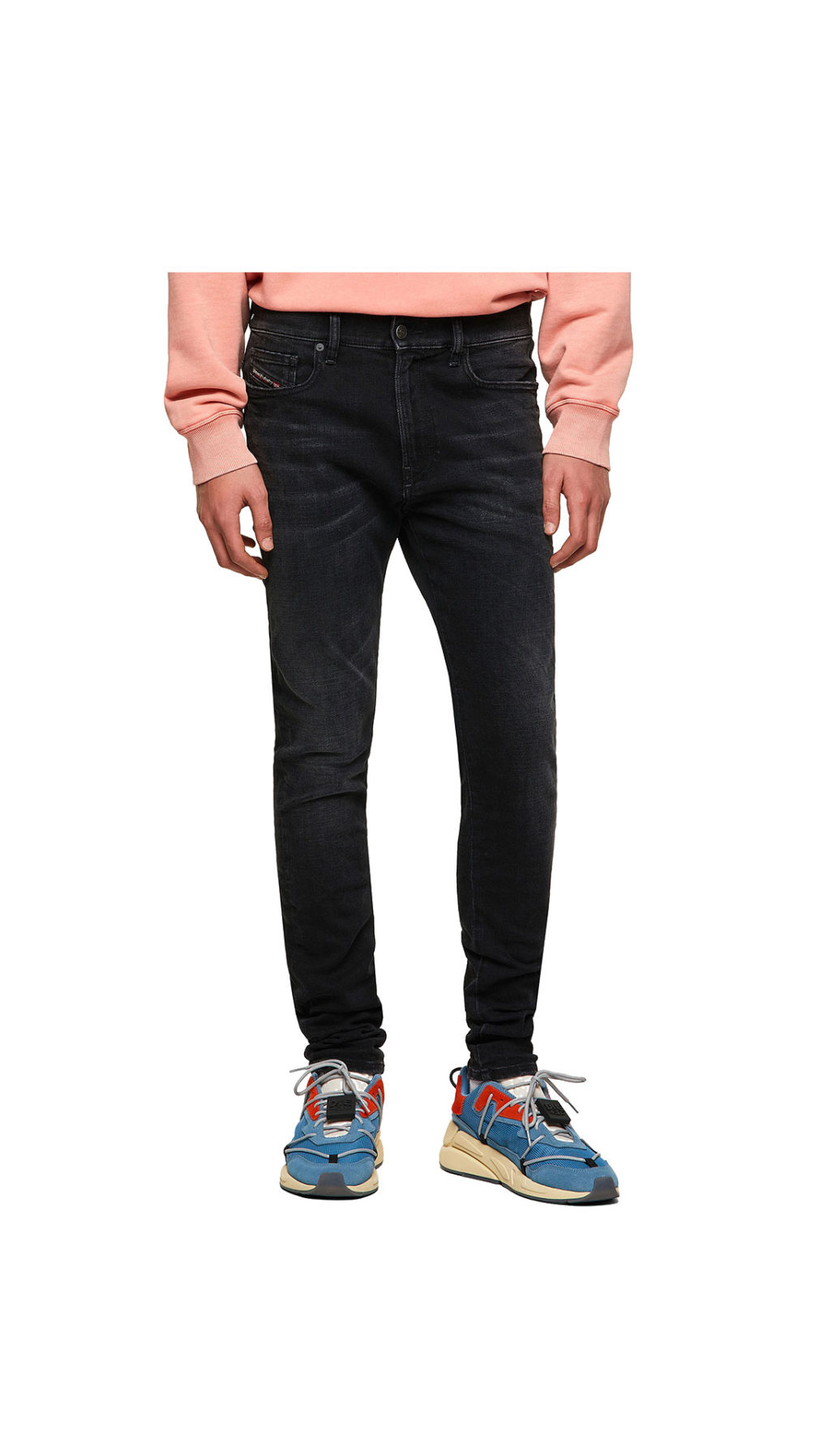 Jeans Skinny Diesel con logo en la etiqueta
