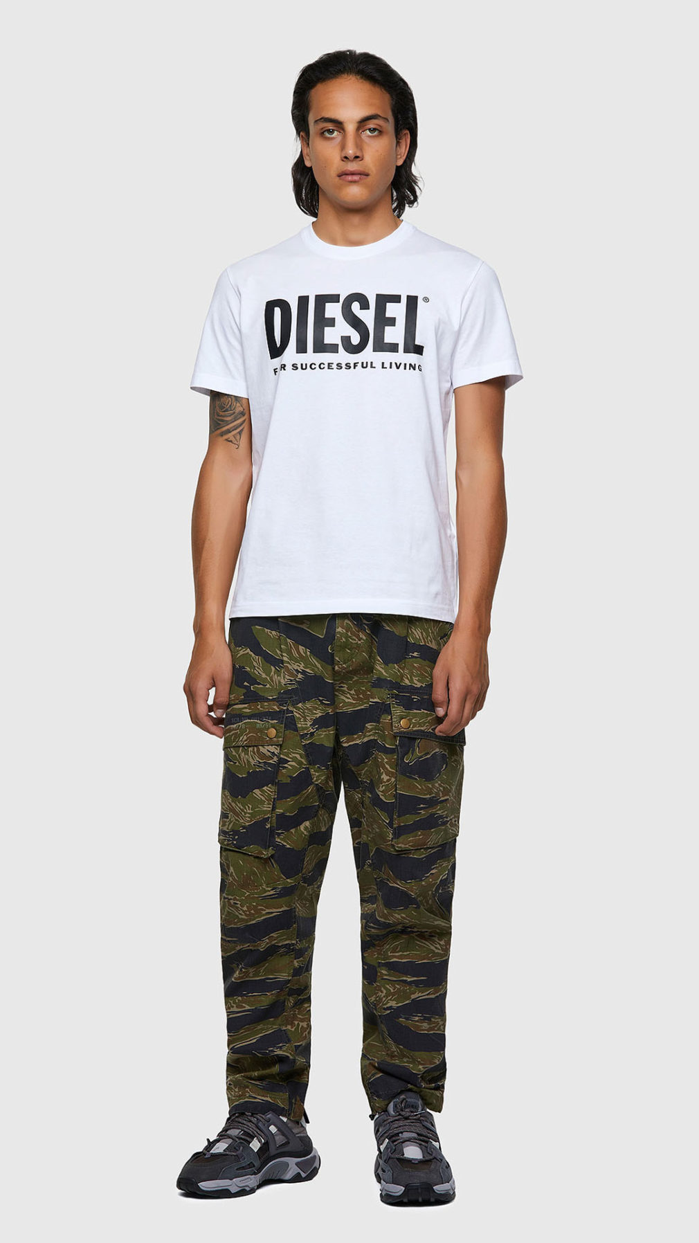 Camiseta Diesel Green Label con estampado del logotipo