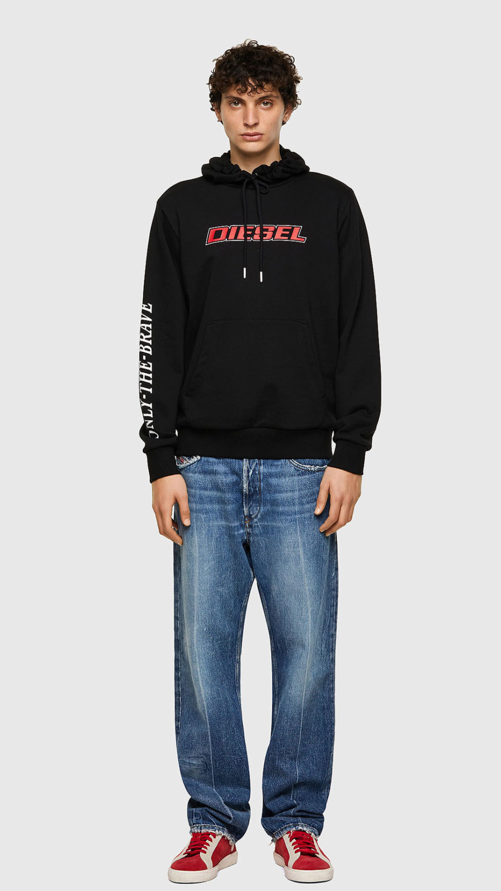 Sudadera Diesel con capucha y logo parte delantera