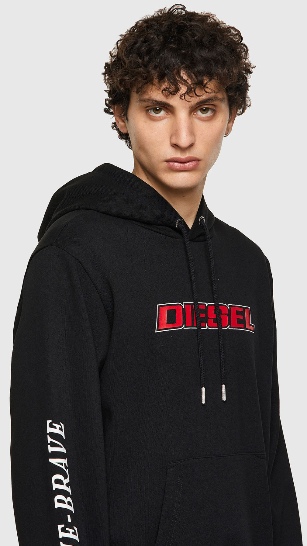 Sudadera Diesel con capucha y logo parte delantera