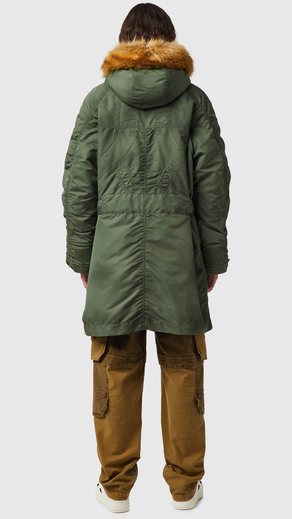 Parka Diesel oversize de nailon tratado