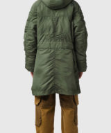 Parka Diesel oversize de nailon tratado