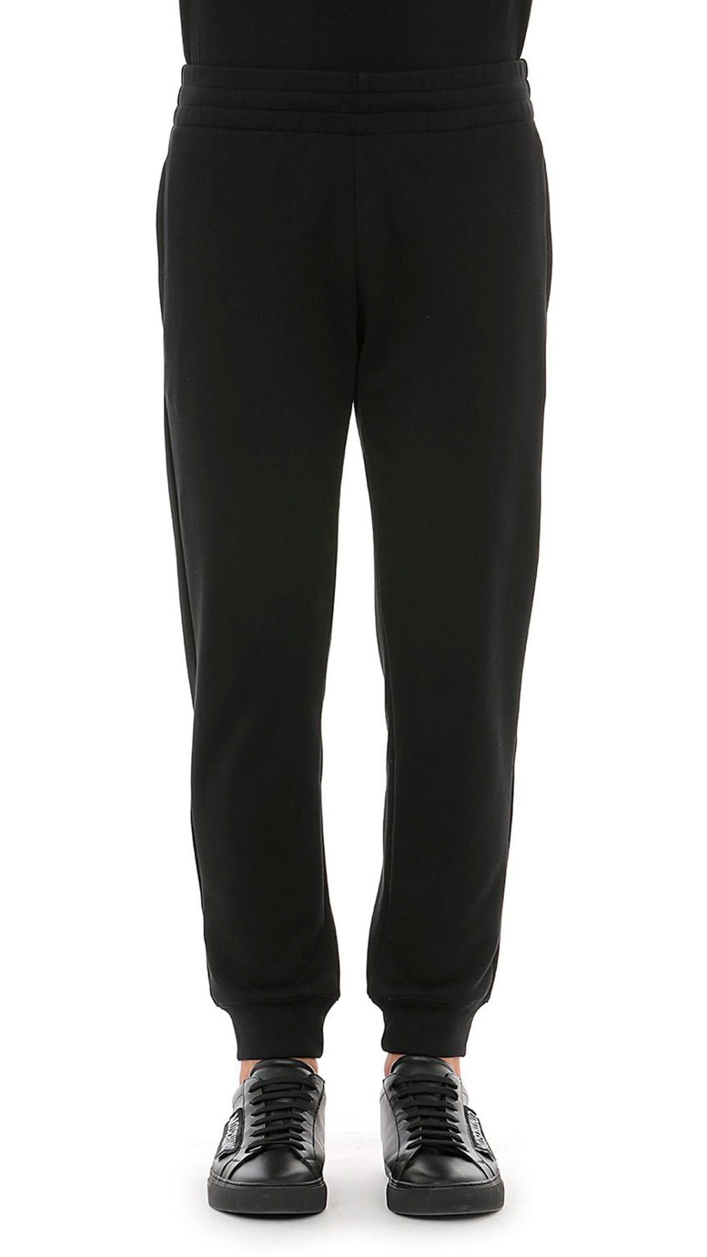 Pantalón Moschino con placa del logo en bolsillo trasero