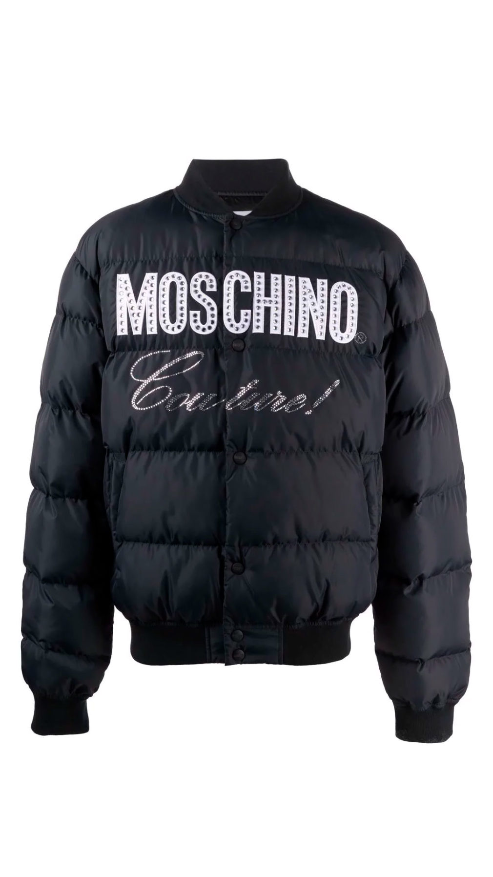Chaqueta Moschino logo con cristales