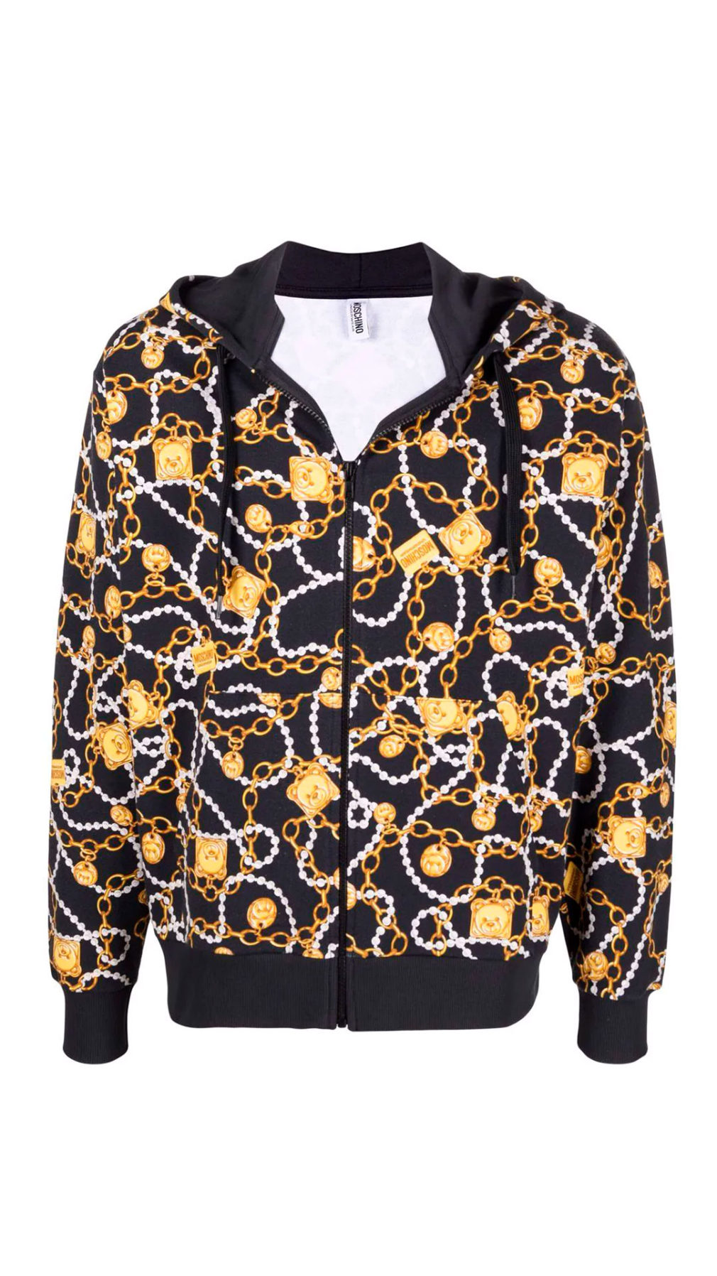 Chaqueta Moschino estampado de cadenas con Teddy Bear