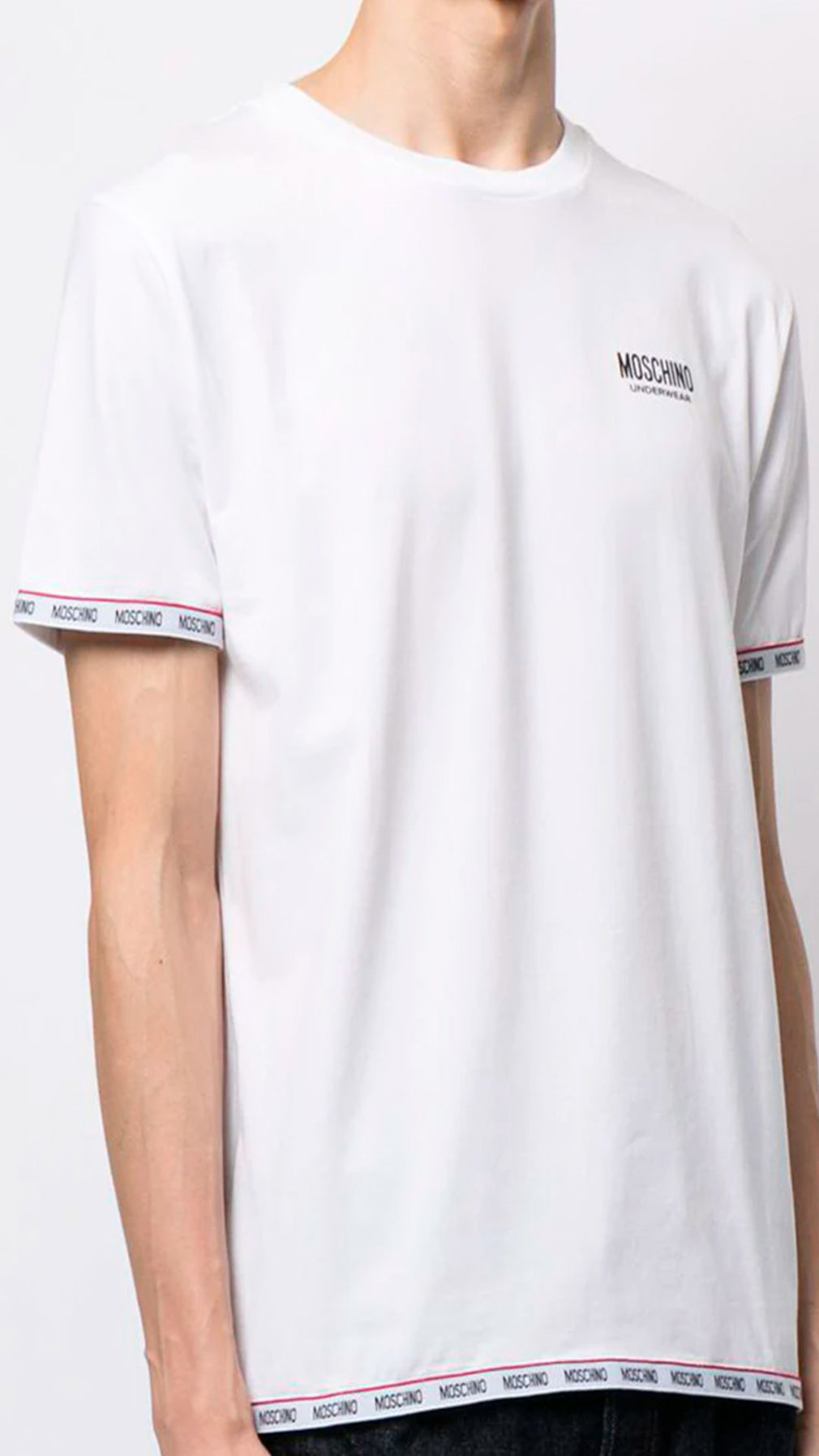 Camiseta Moschino con logo en cinta