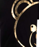 Camiseta Moschino logo Teddy Bear estampado en dorado metalizado