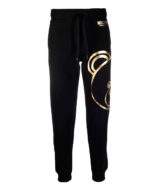 Pantalón Moschino logo Teddy Bear en estampado dorado metalizado