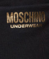 Pantalón Moschino logo Teddy Bear en estampado dorado metalizado
