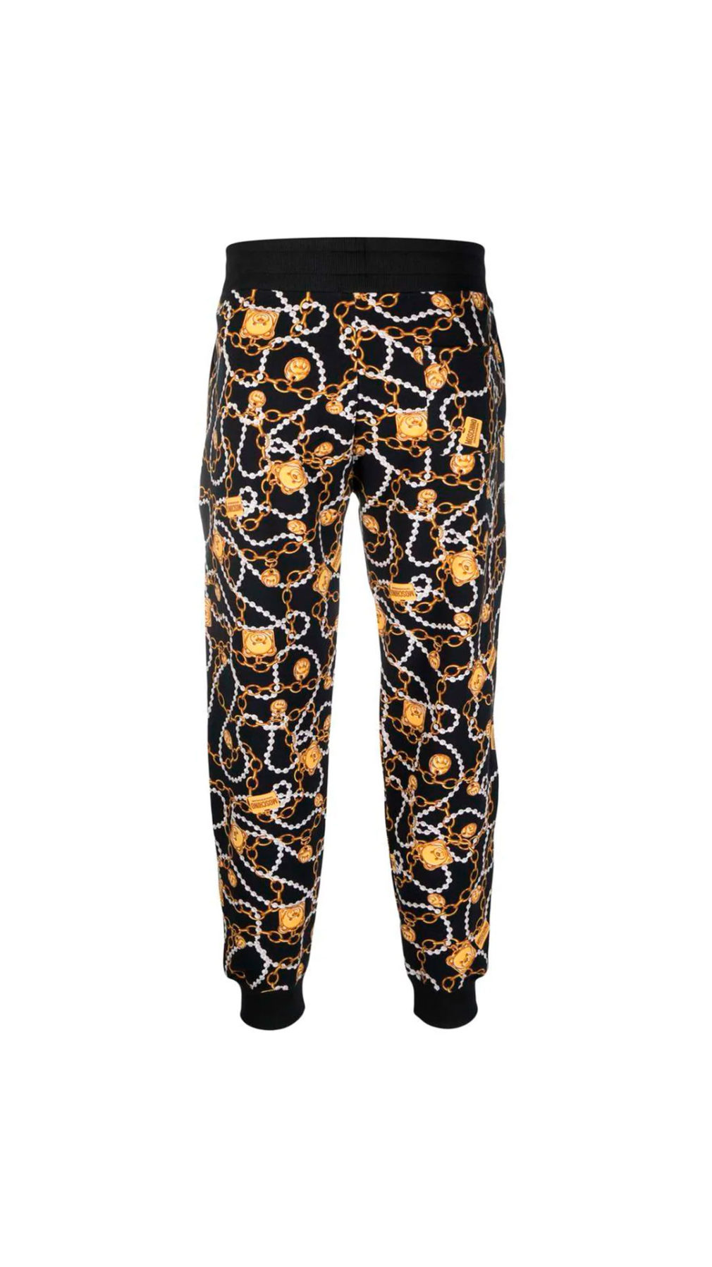 Pantalón Moschino logo Teddy Bear estampado de cadenas