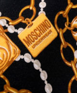 Pantalón Moschino logo Teddy Bear estampado de cadenas