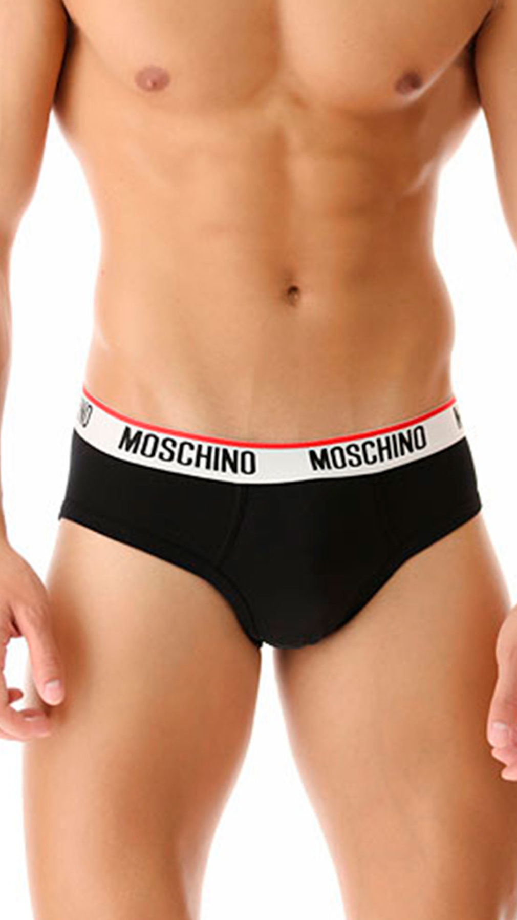 Slip Moschino pack de tres en negro
