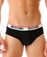 Slip Moschino pack de tres en negro