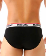 Slip Moschino pack de tres en negro