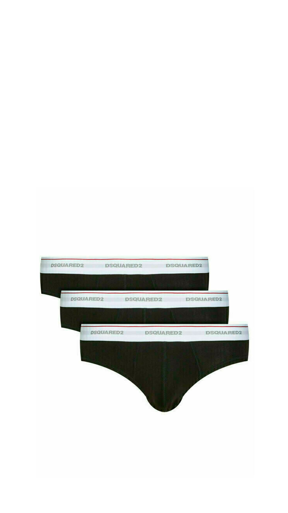 Slip Dsquared2 pack de tres en negro