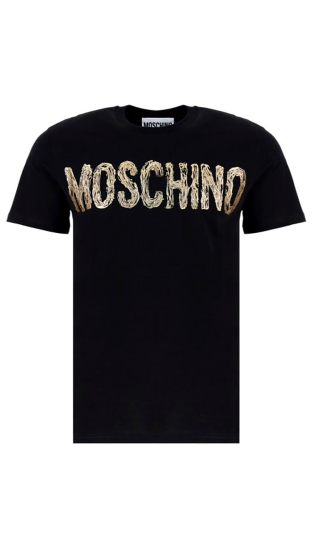 Camiseta Moschino con logo en dorado