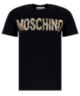 Camiseta Moschino con logo en dorado