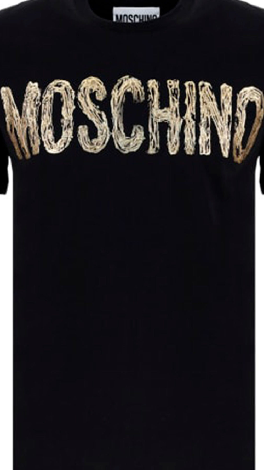 Camiseta Moschino con logo en dorado