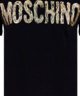 Camiseta Moschino con logo en dorado