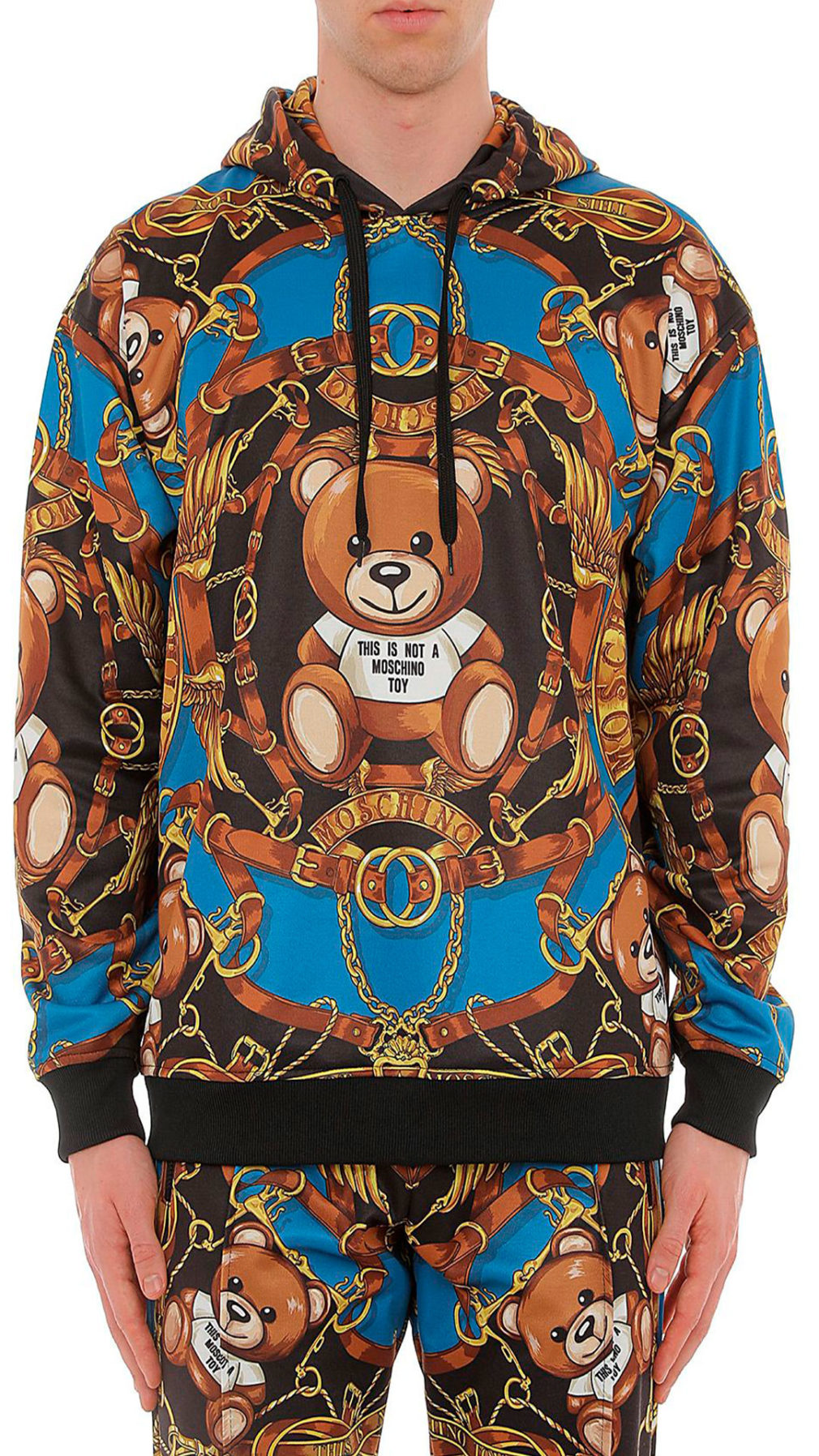 Sudadera Moschino Teddy Bear estampado de cadenas