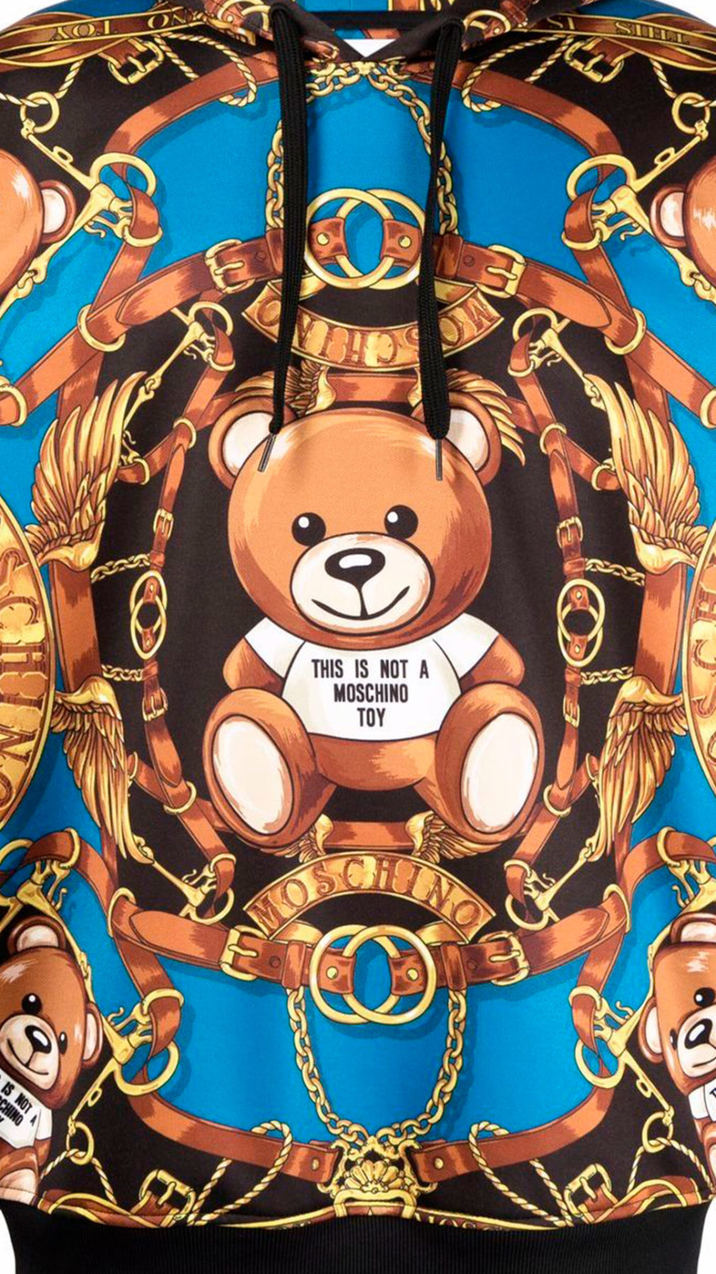 Sudadera Moschino Teddy Bear estampado de cadenas