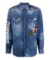 Camisa Dsquared2 de mezclilla con efecto envejecido