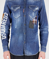 Camisa Dsquared2 de mezclilla con efecto envejecido