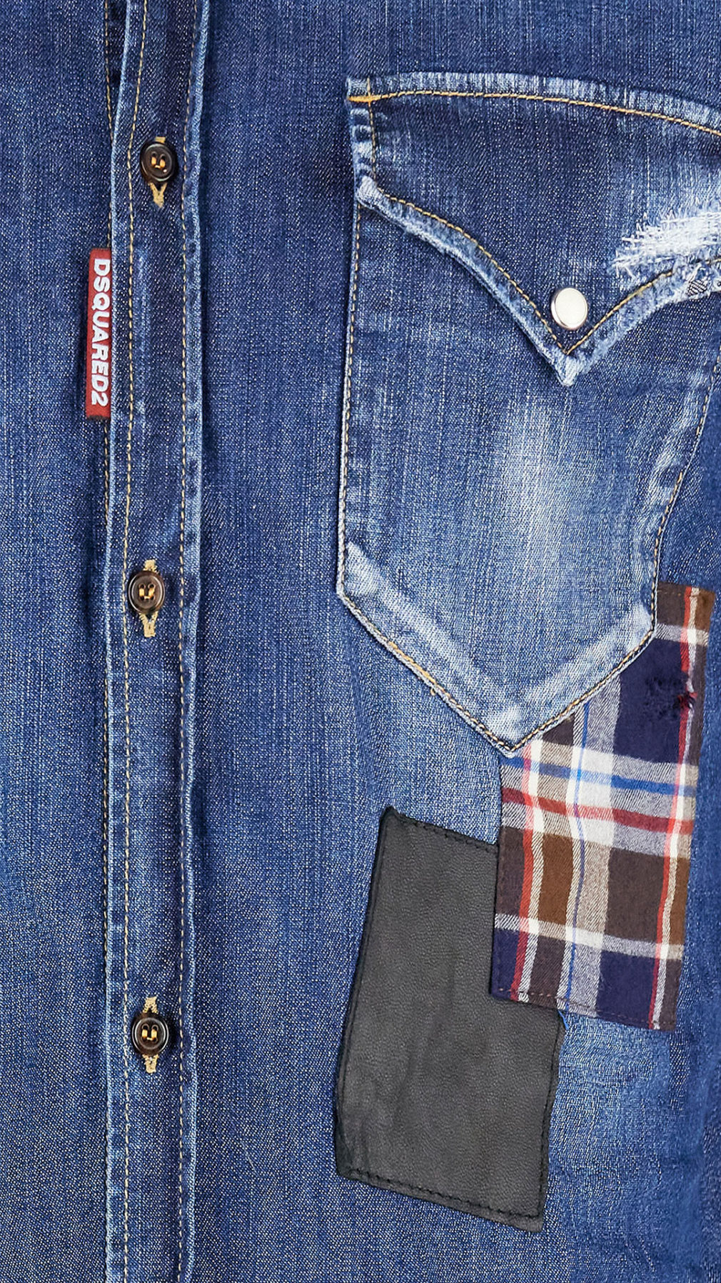 Camisa Dsquared2 de mezclilla con efecto envejecido
