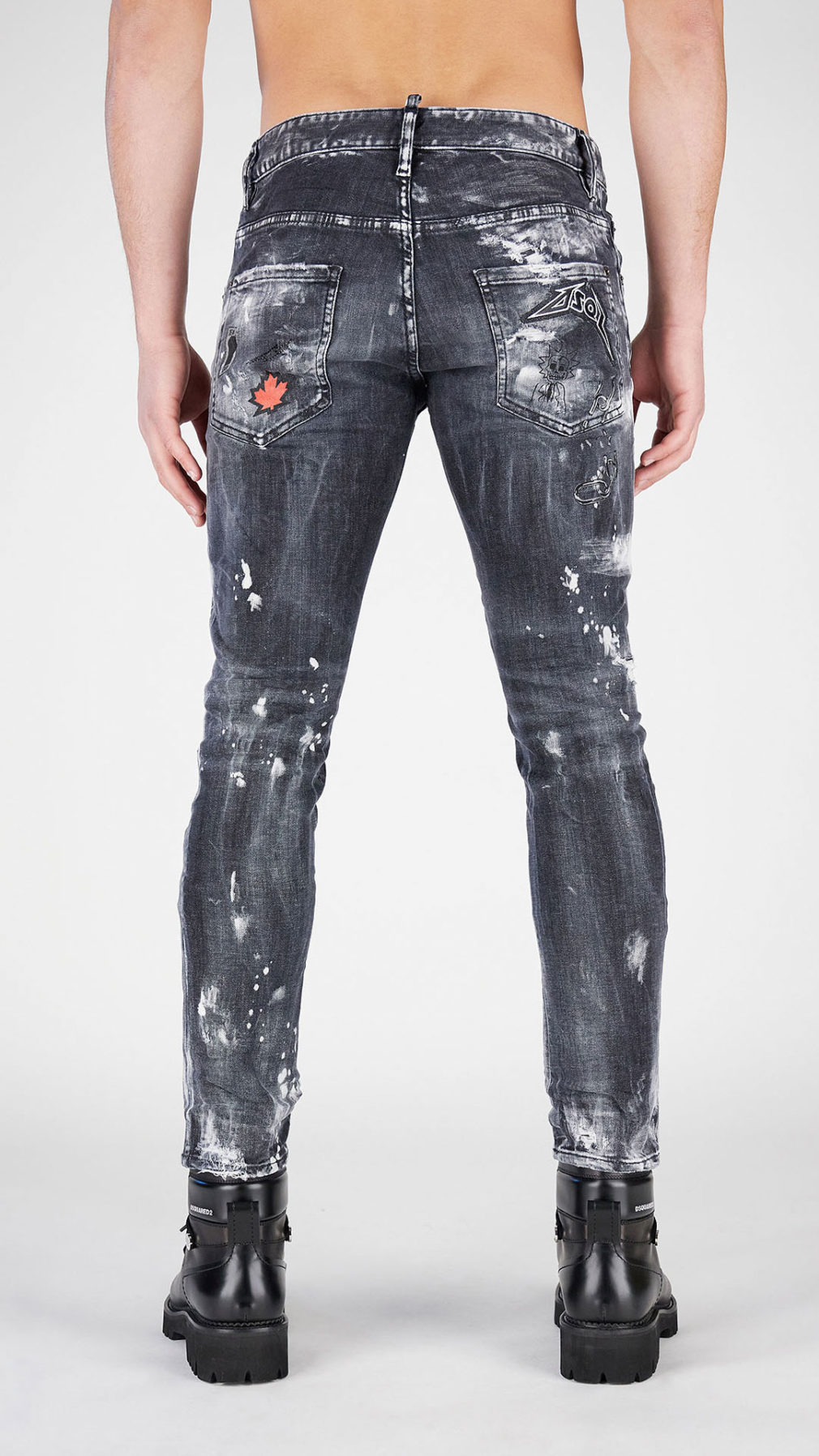 Jeans Skater Dsquared2 con de talles metalizados del logotipo