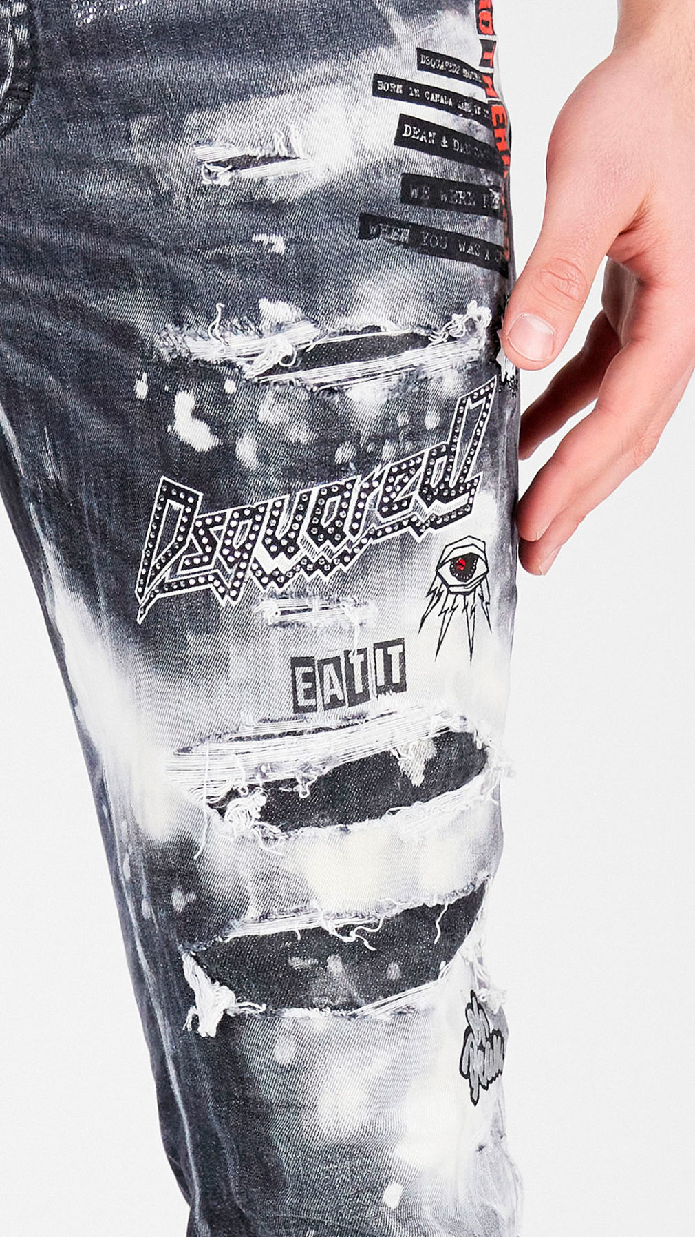Jeans Skater Dsquared2 con de talles metalizados del logotipo
