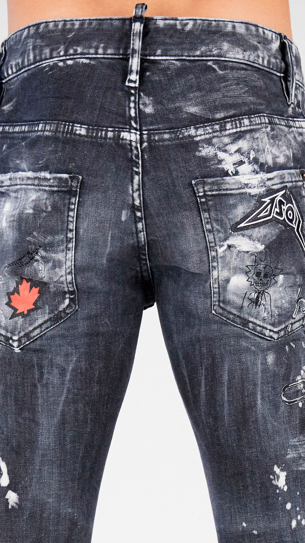 Jeans Skater Dsquared2 con de talles metalizados del logotipo