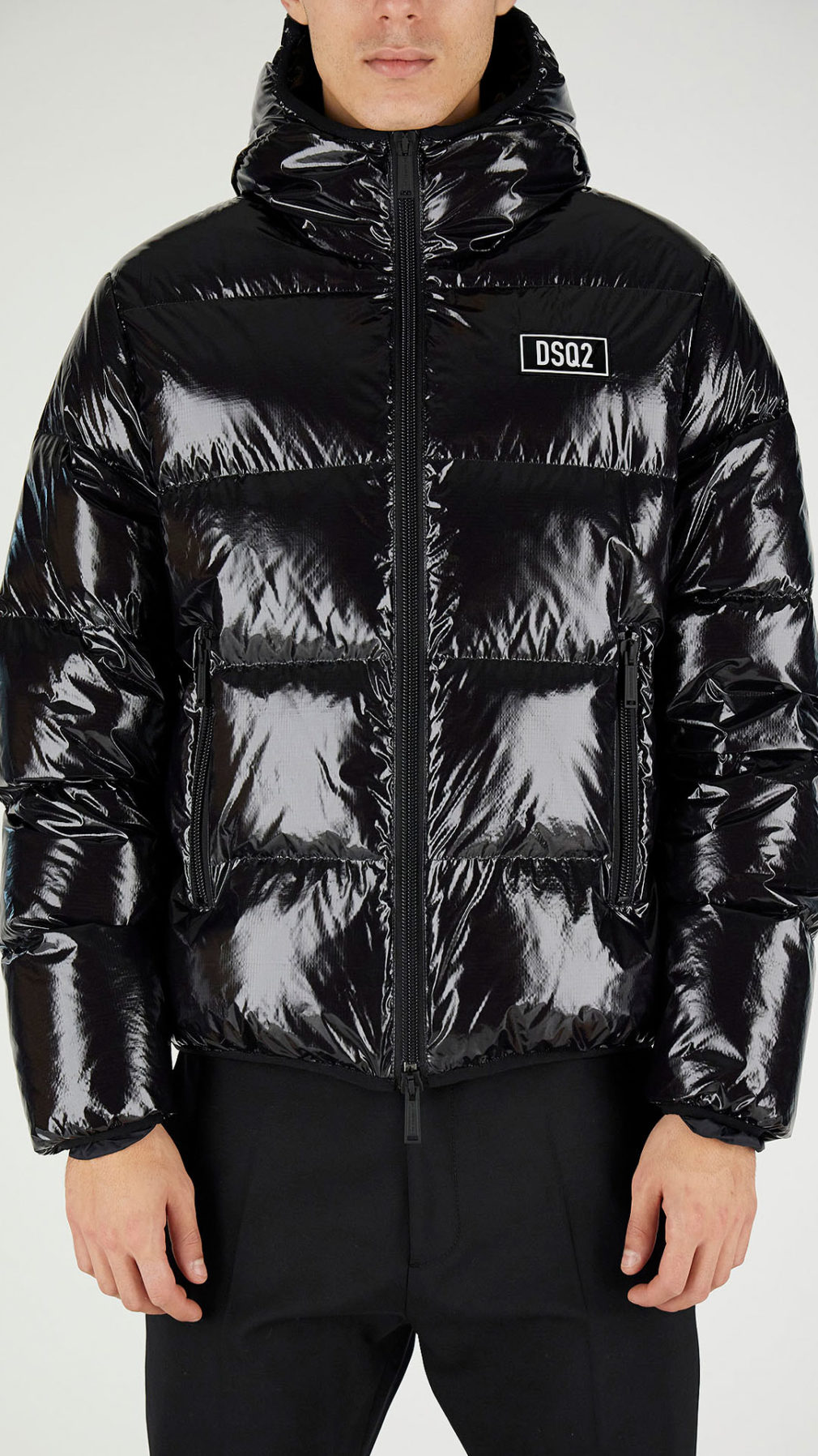 Caqueta Dsquared2 acolchada brillante