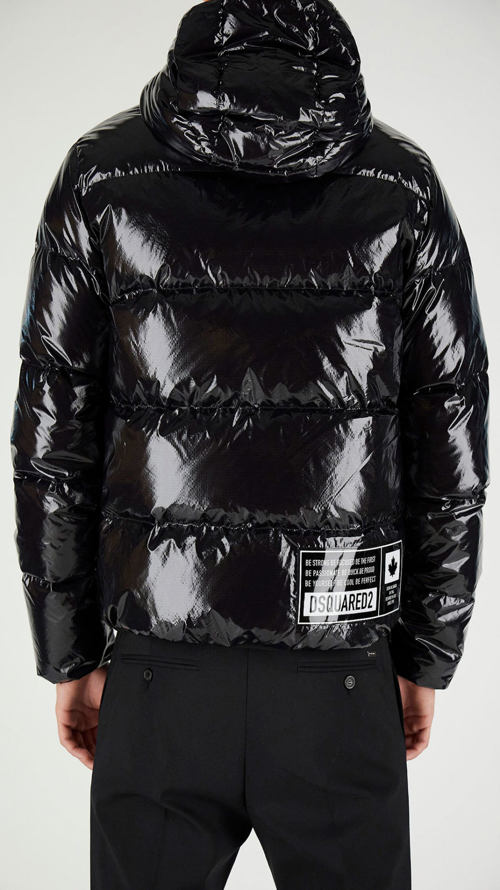 Caqueta Dsquared2 acolchada brillante