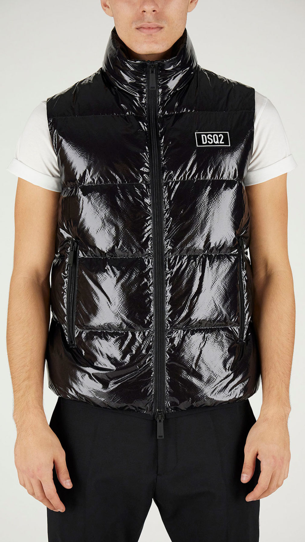 Chaleco Dsquared2 acolchada brillante.