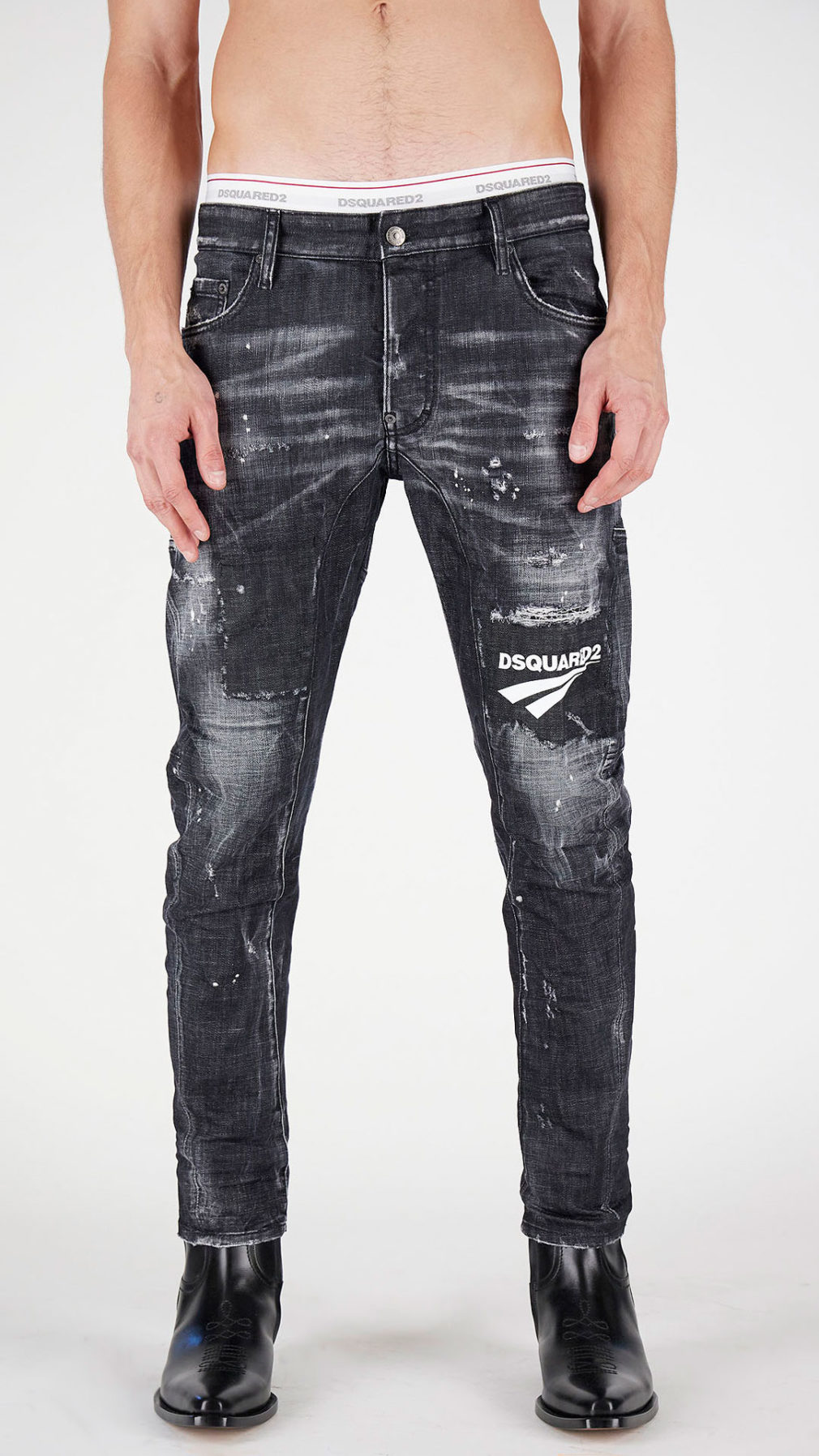 Jeans Tidy Biker con logotipo en la pierna