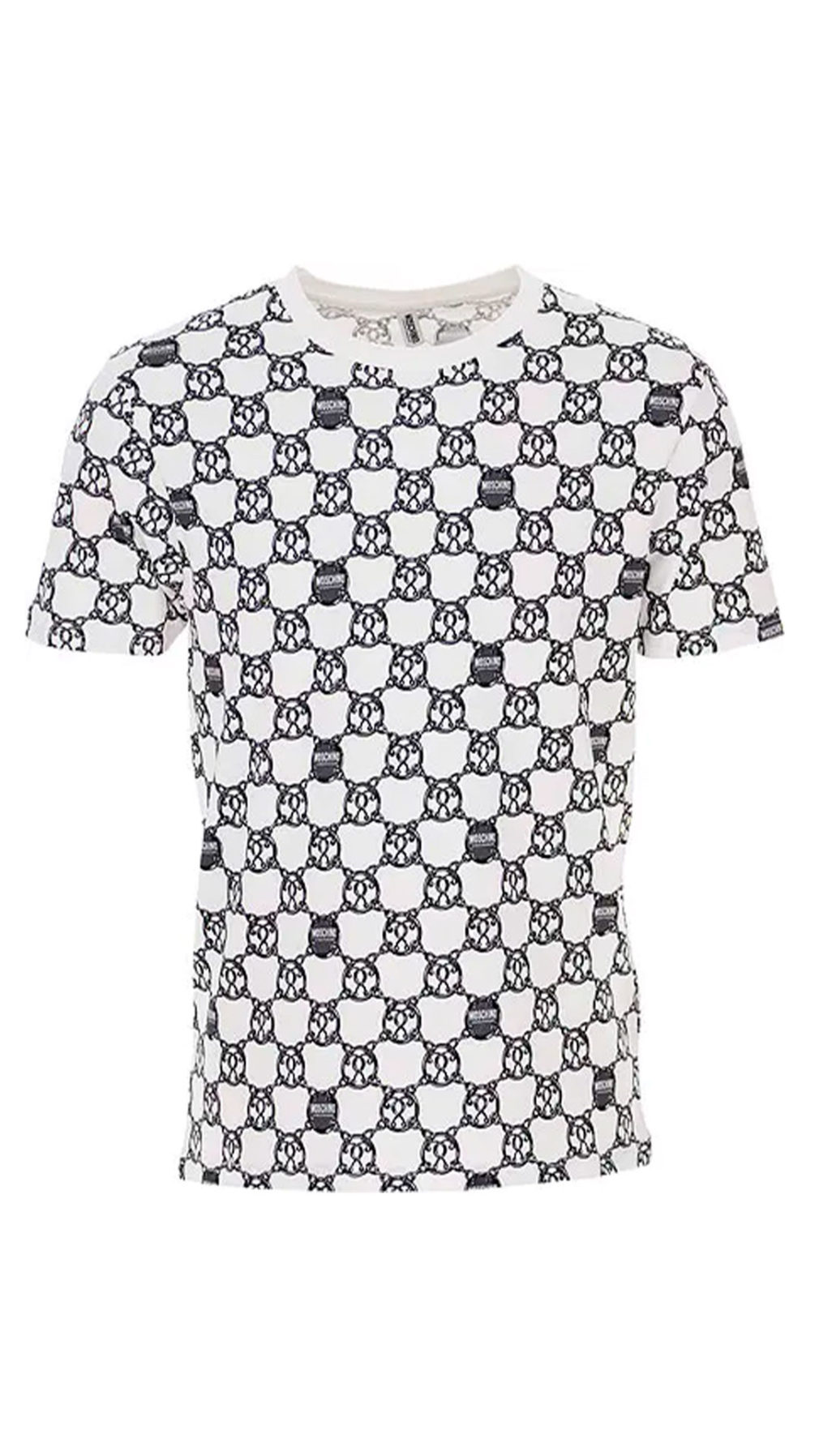 Camiseta Moschino estampado de cadenas con logo