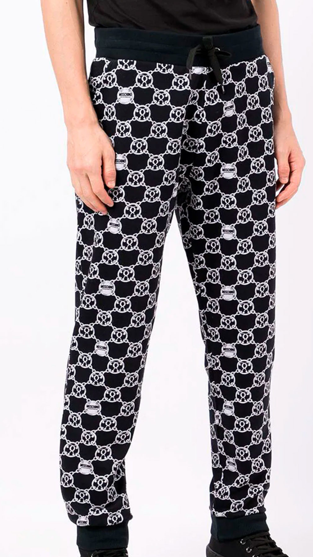 Pantalón Moschino con logo en estampado de cadenas