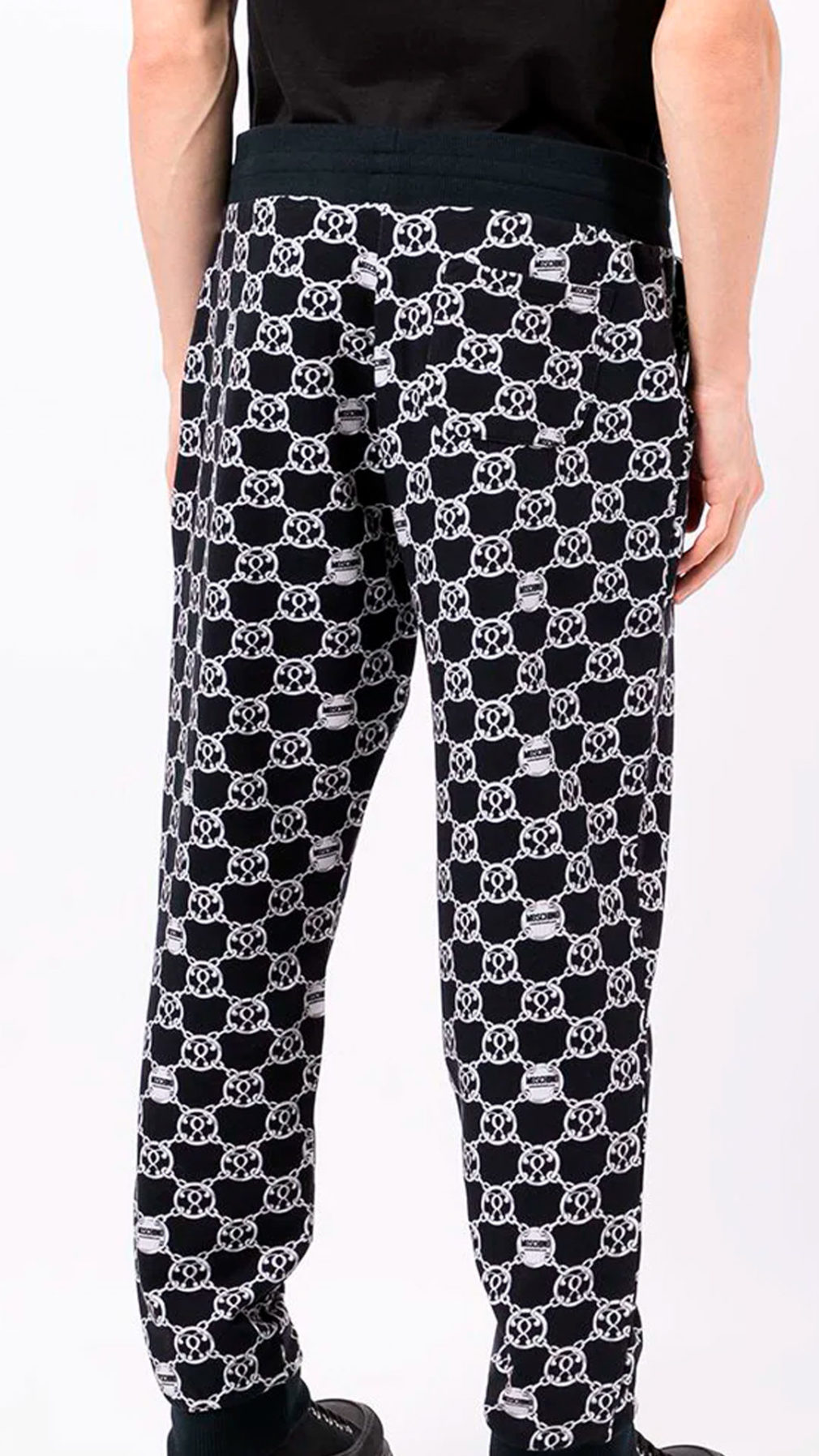 Pantalón Moschino con logo en estampado de cadenas