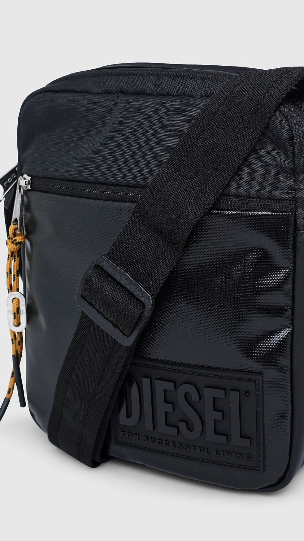 Bandolera Diesel de ripstop con bolsillos revestidos